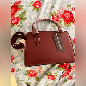 Wine color handbag